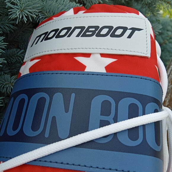 Moon Boot Retro Biker Icon Red With White Stars 35/38 fits US 5 - 7 - Picture 9 of 12